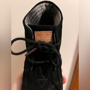 black TOM size 7 wedges. Used but comfy